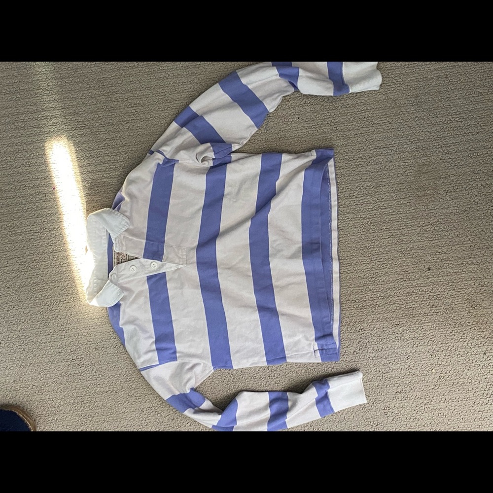 Abercrombie polo collared long sleeve striped shirt